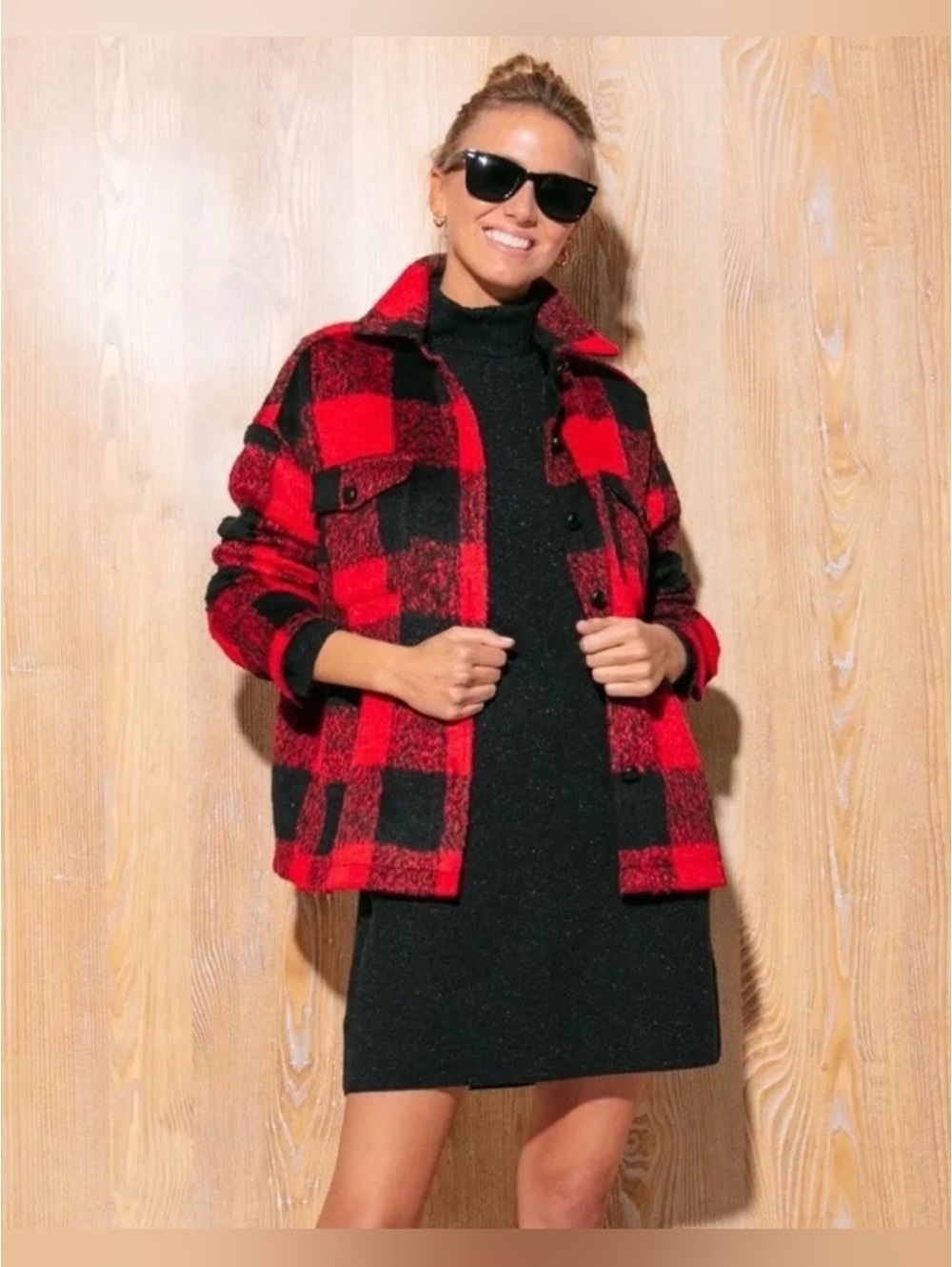 NWT Small Pomander Place Tuckernuck Buffalo Check Austen Shirt Jacket